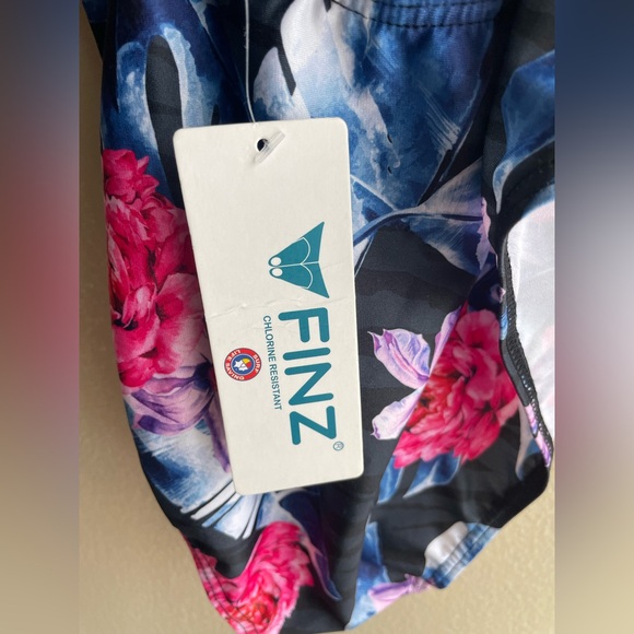 New Finz Women Floral Bikini One Piece Size L10 - Picture 6 of 9